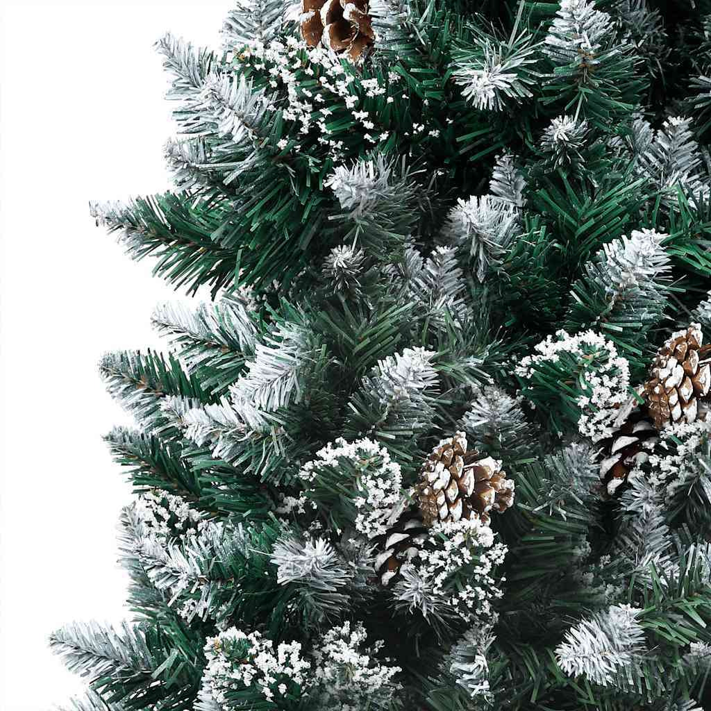 vidaXL Artificial Christmas Tree with LEDs&Ball Set&Pinecones 94.5"