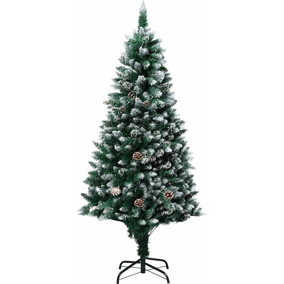 vidaXL Artificial Christmas Tree with LEDs&Ball Set&Pine Cones 94.5"