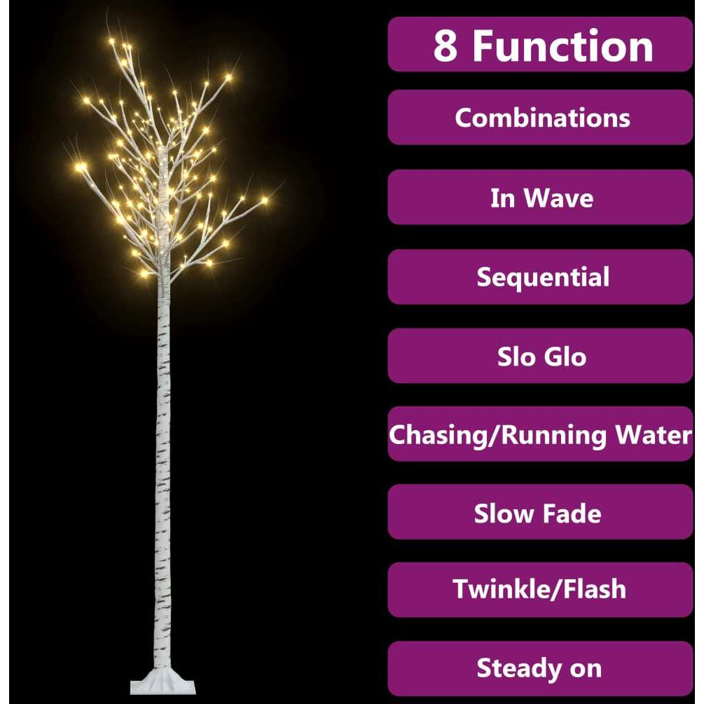 vidaXL Christmas Tree 220 LEDs 7 ft Warm White Willow Indoor Outdoor