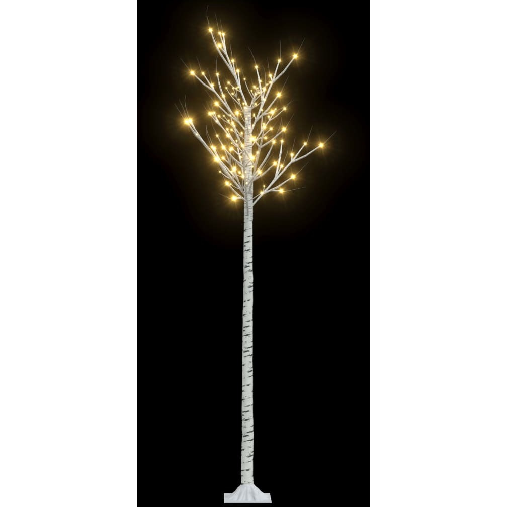 vidaXL Christmas Tree 220 LEDs 7 ft Warm White Willow Indoor Outdoor