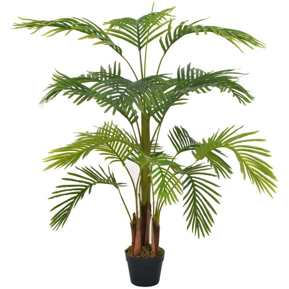 vidaXL Artificial Plant Palm with Pot Green 47.2"