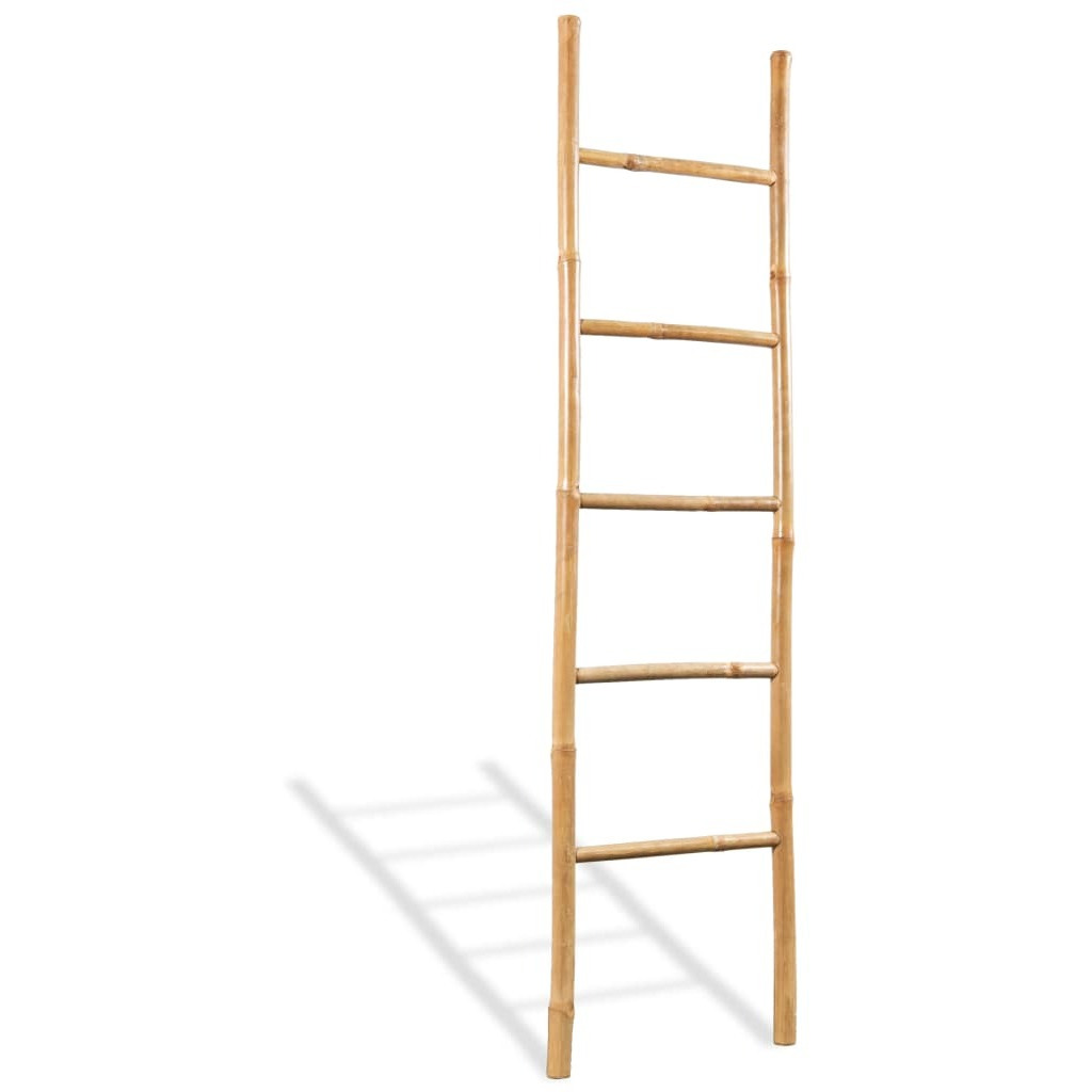 vidaXL Towel Ladder with 5 Rungs Bamboo 59"