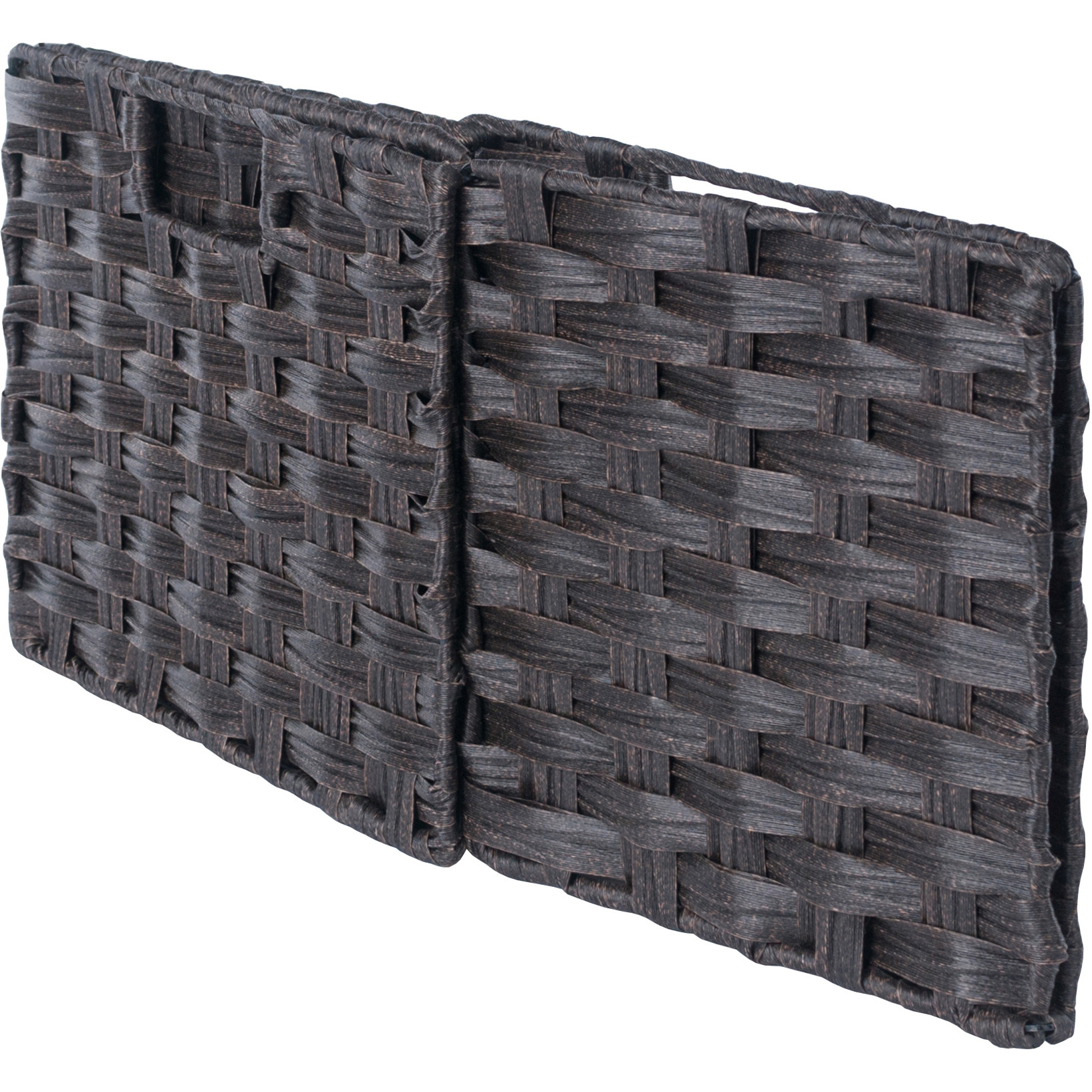 Melanie 3-Pc Foldable Woven Fiber Basket Set, Chocolate
