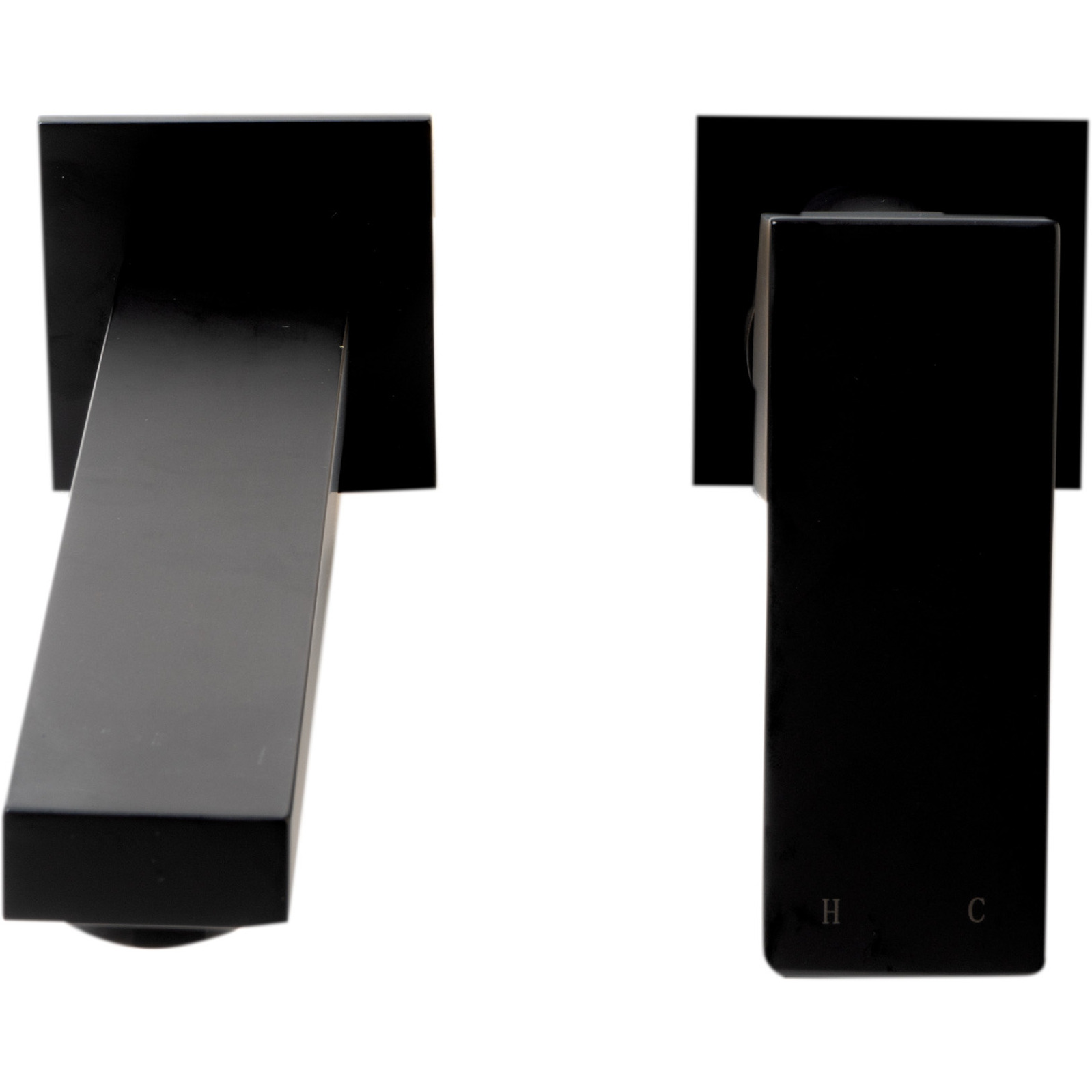 Black Matte Single Lever Wallmount Bathroom Faucet