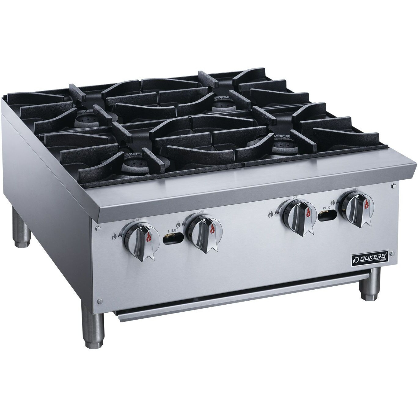 Commercial Gas Hotplate Cooktop in Stainless Steel with Four Lift-Off Burner Hot Plate(D0102HXZHD8.)