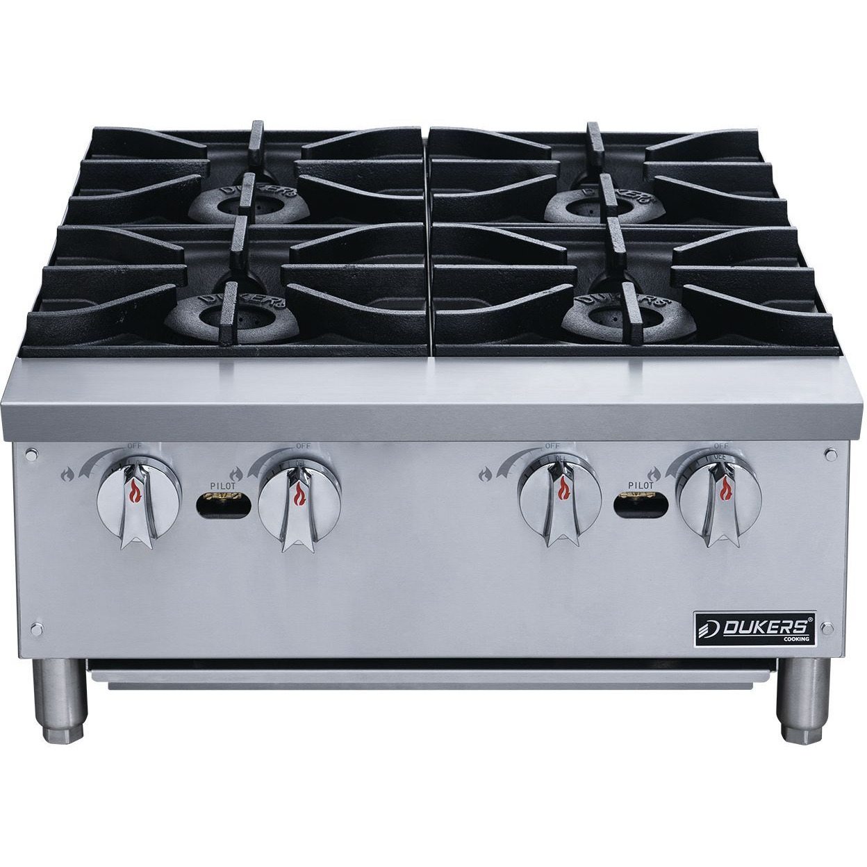 Commercial Gas Hotplate Cooktop in Stainless Steel with Four Lift-Off Burner Hot Plate(D0102HXZHD8.)