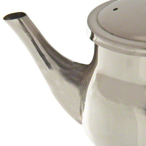 Stainless Steel Gooseneck Tea Pot w/Vented Hinged Lid, 32 Fluid Ounces (4-5 Cups) by Pride Of India 32 oz(D0102HPI4MY.)