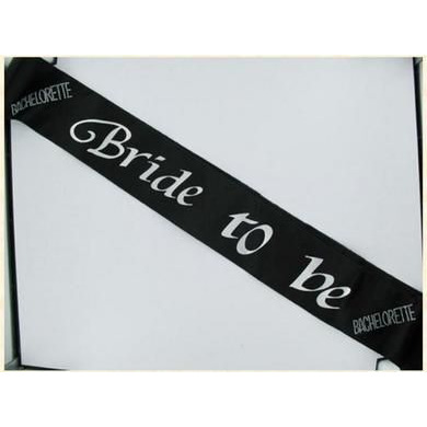 Bride 2B Sash Black W/Clear Stones(D0102H7HDF7.)