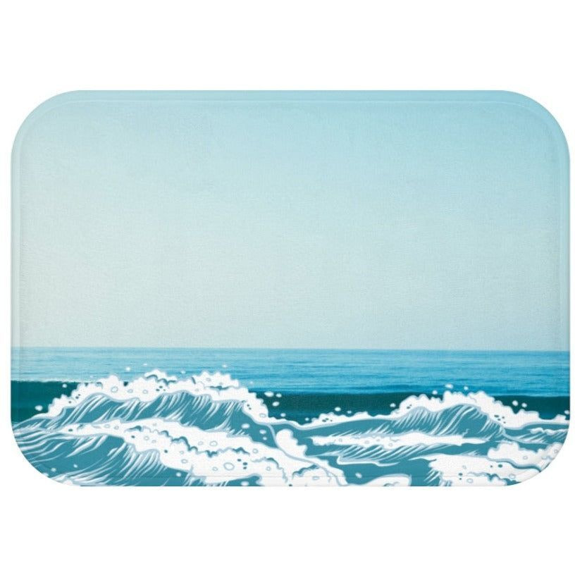 Ocean Waves Bath Mat(D0102HPKWYW.)