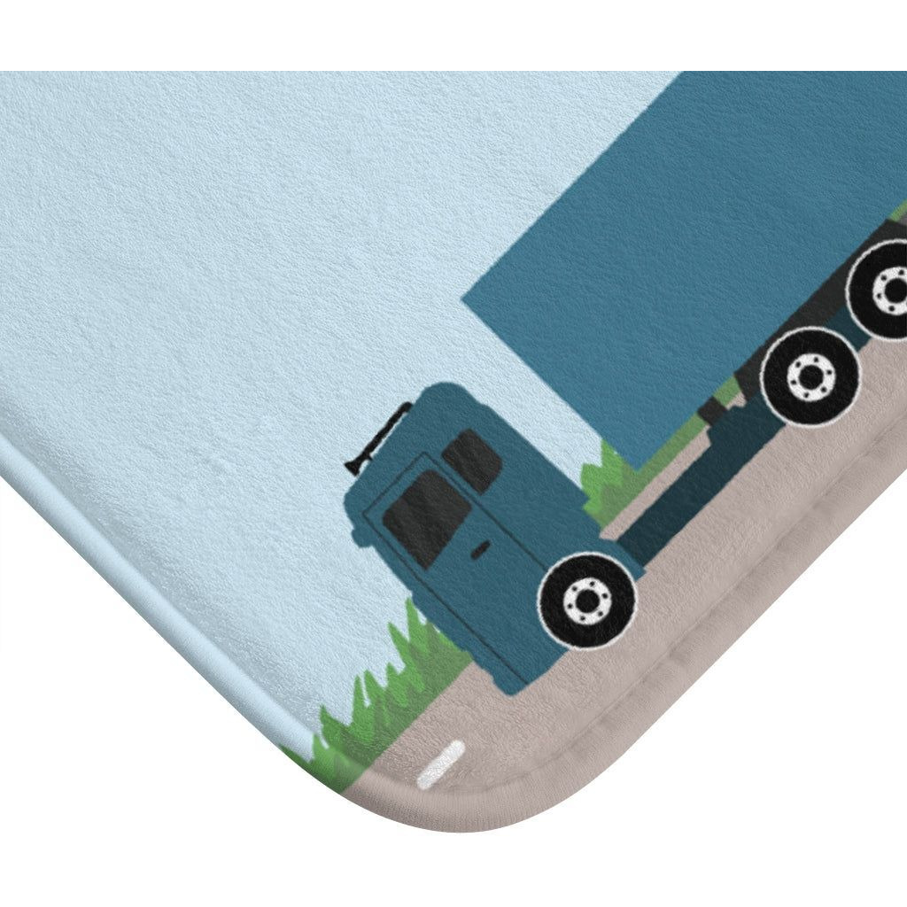 Truck On The Road Bath Mat(D0102HPKWYV.)