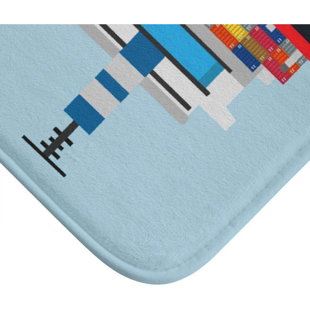 Cargo Ship In the Ocean Front Bath Mat(D0102HPKW67.)