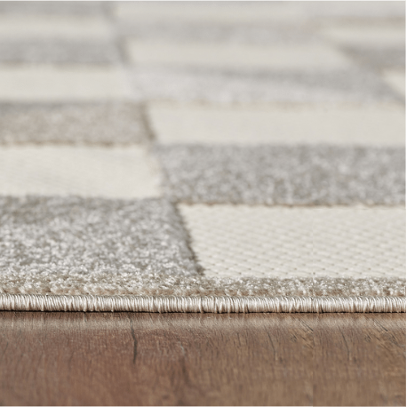 8 Round Gray Triangle Indoor Outdoor Area Rug