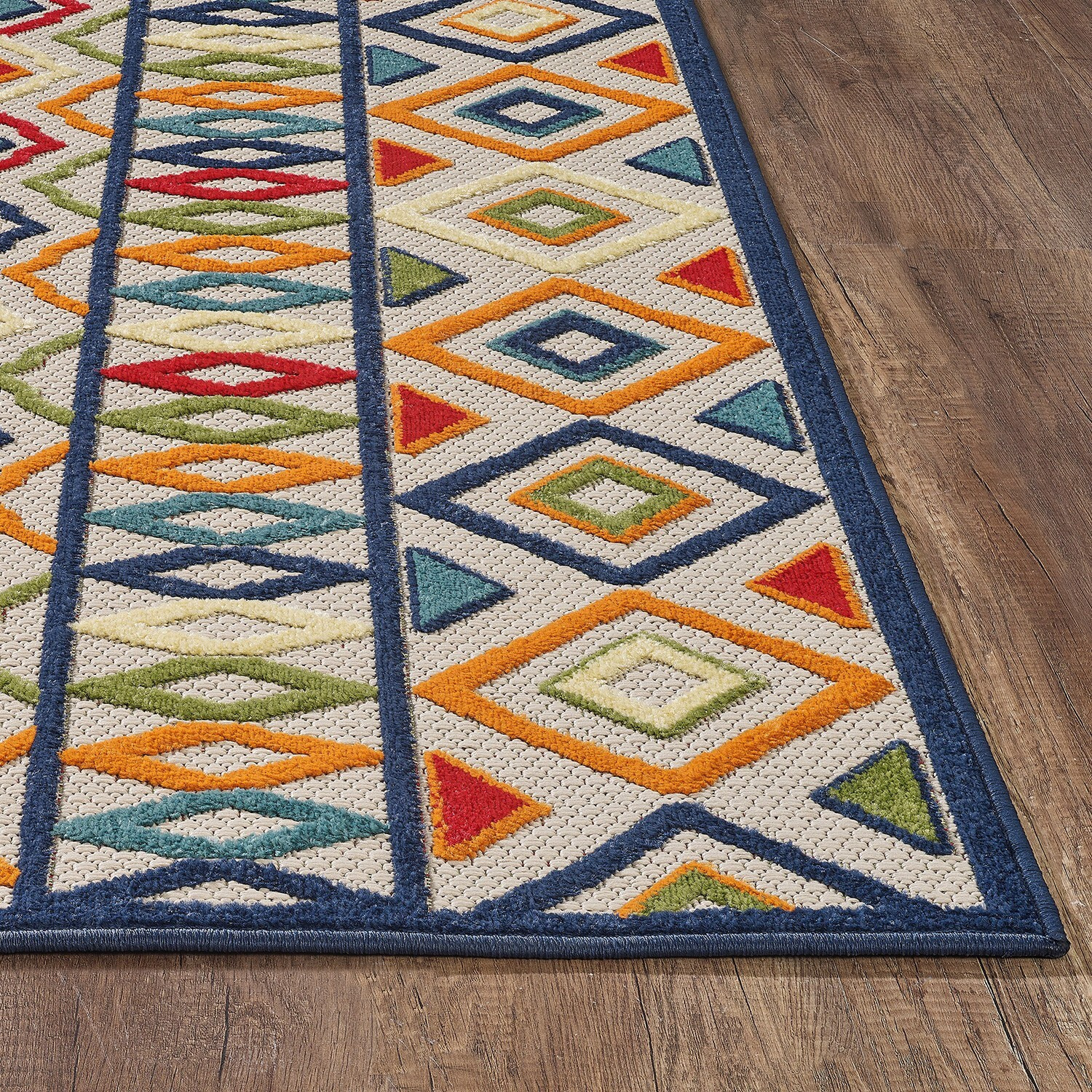 8 x 10 Multicolor Aztec Pattern Indoor Outdoor Area Rug