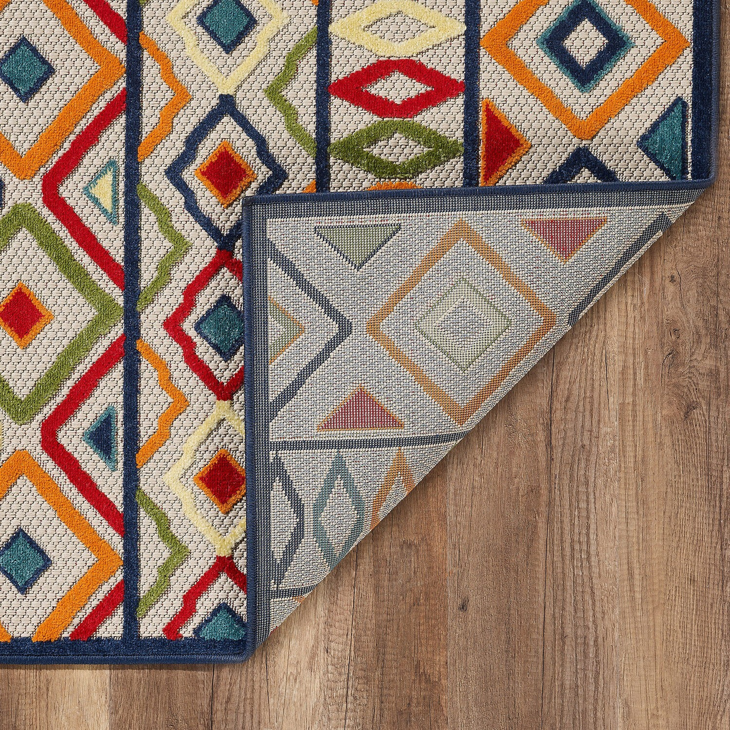 8 x 10 Multicolor Aztec Pattern Indoor Outdoor Area Rug