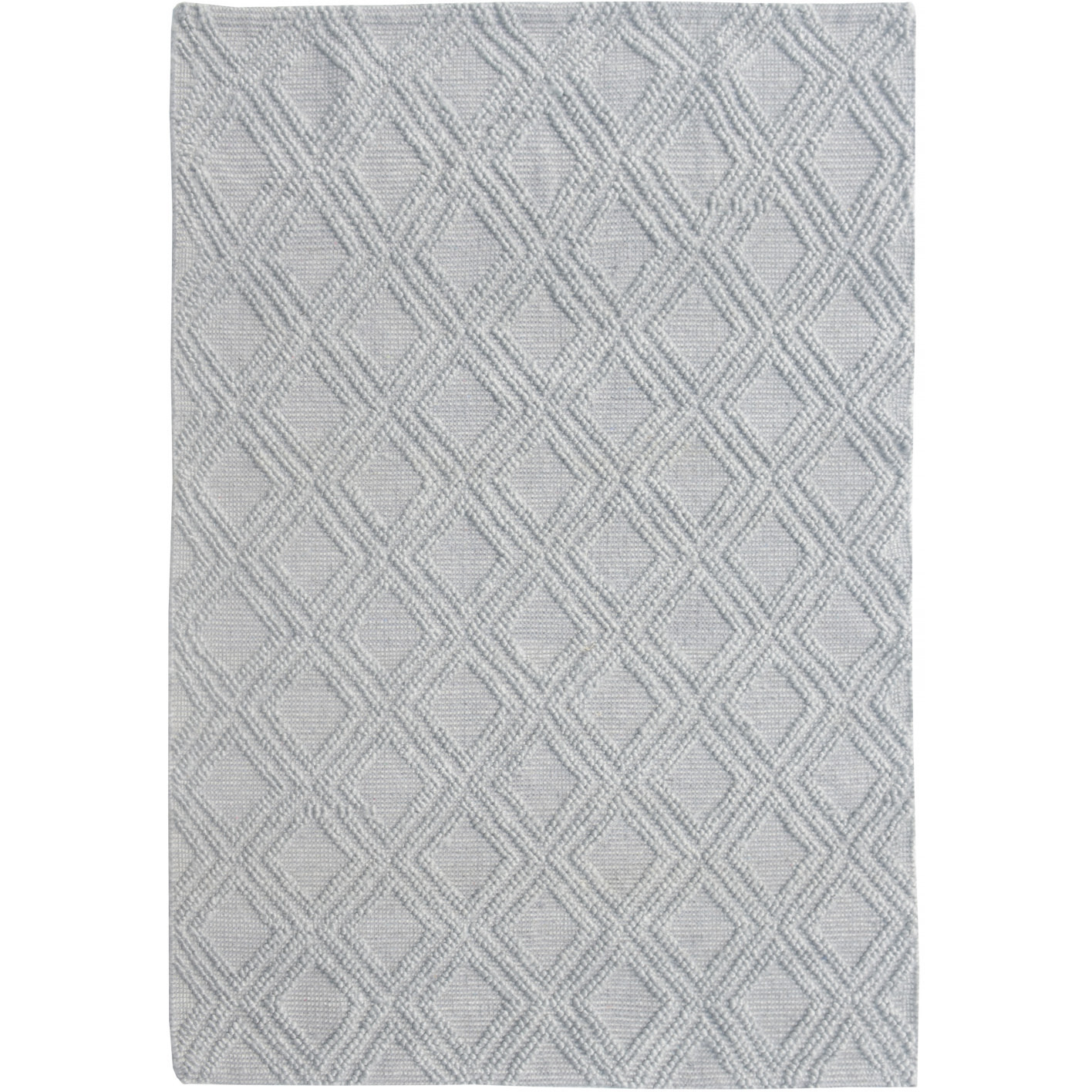 5 x 7 Gray Diamond Lattice Modern Area Rug