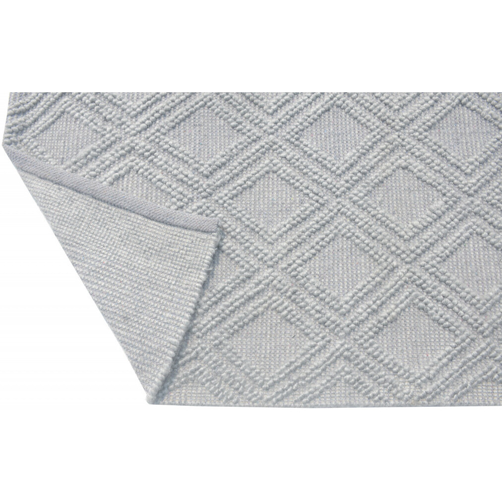 5 x 7 Gray Diamond Lattice Modern Area Rug
