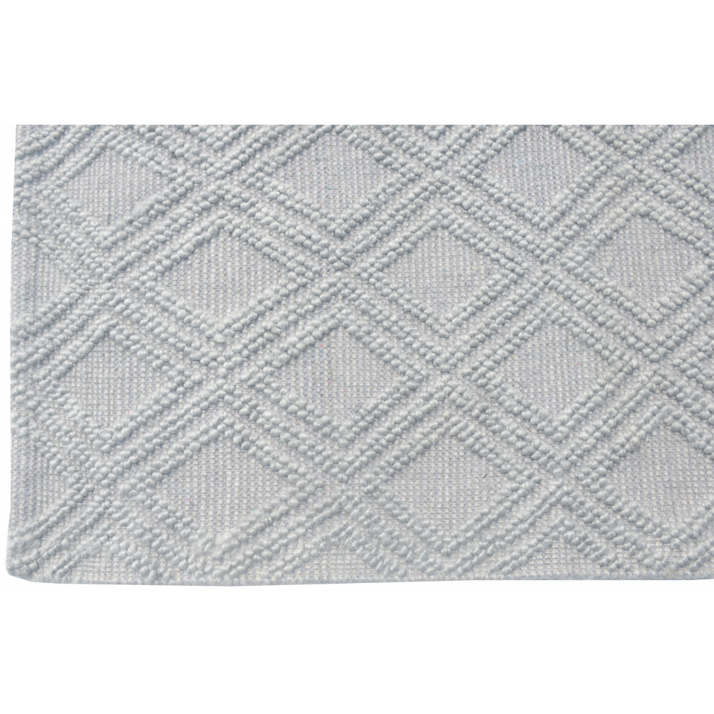 5 x 7 Gray Diamond Lattice Modern Area Rug