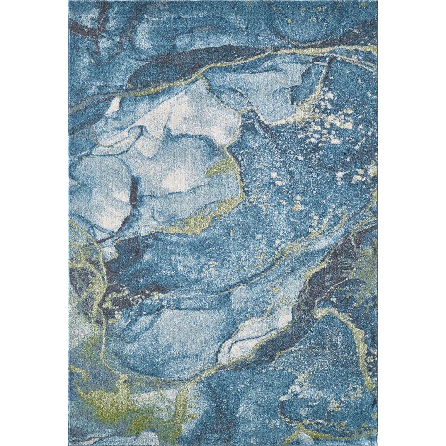 8 x 11 Blue Sage Abstract Stone Modern Area Rug
