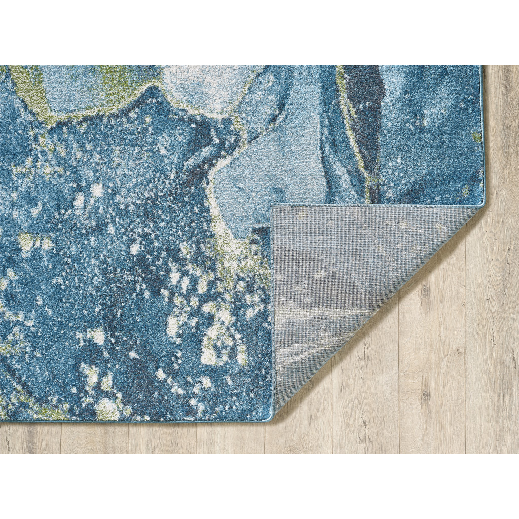 8 x 11 Blue Sage Abstract Stone Modern Area Rug