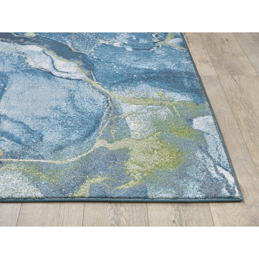 8 x 11 Blue Sage Abstract Stone Modern Area Rug