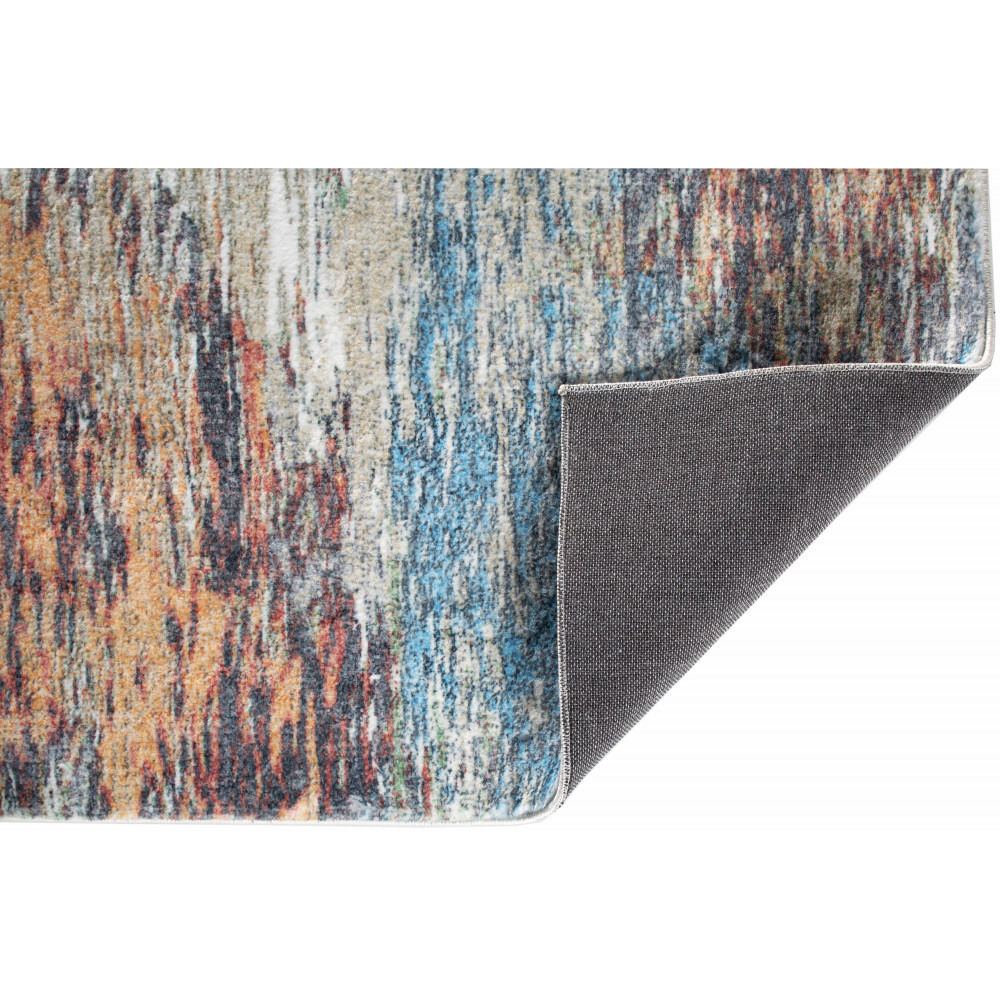 8 x 10 Blue Red Abstract Painting Modern Area Rug