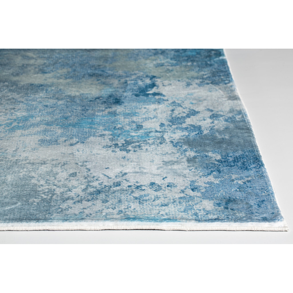 6 x 9 Blue White Abstract Sky Area Rug