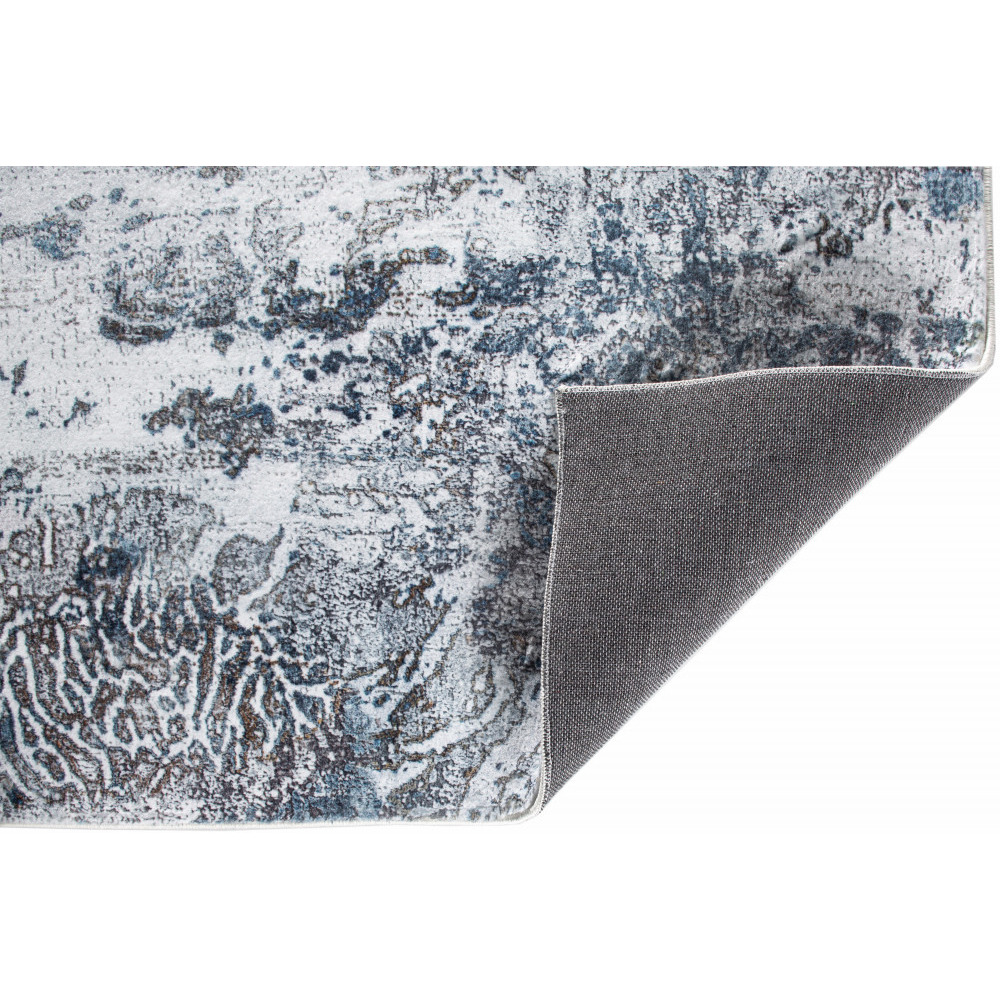 8 x 10 Gray Blue Abstract Galaxy Area Rug