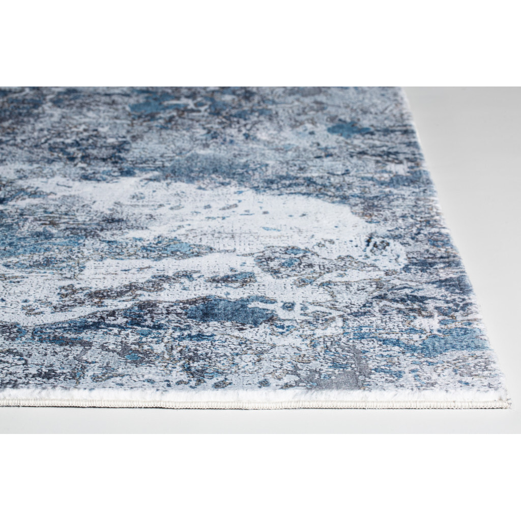 8 x 10 Gray Blue Abstract Galaxy Area Rug