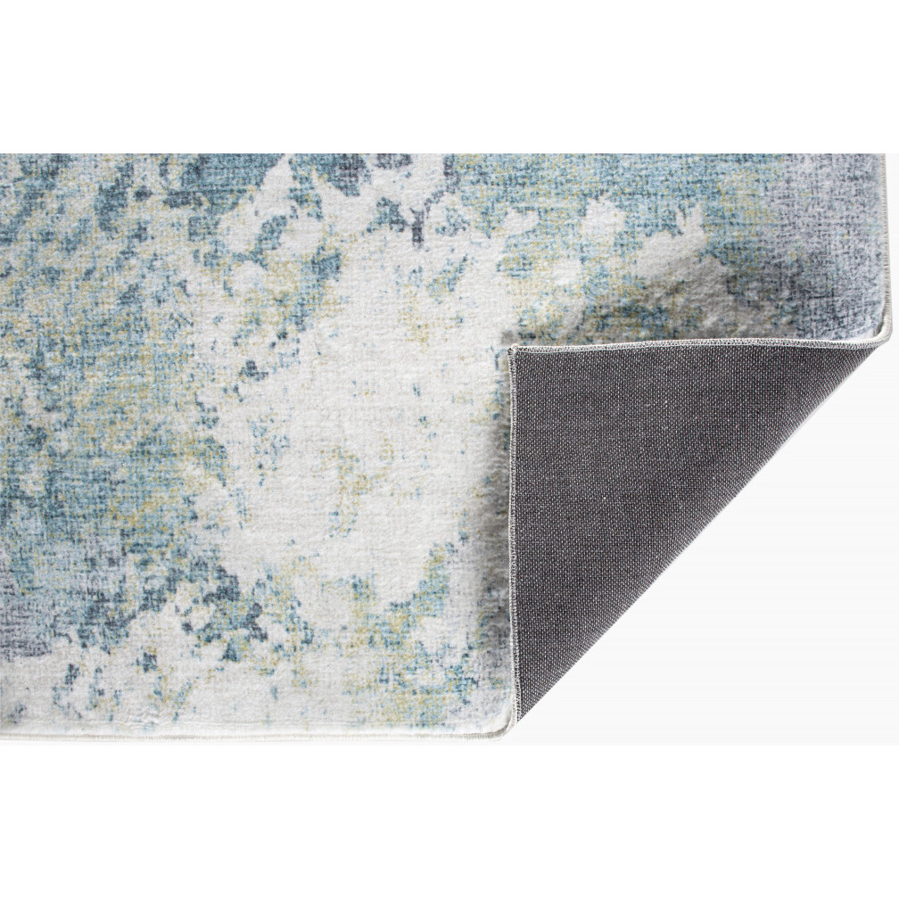 2 x 7 Blue Yellow Abstract Sky Runner Rug