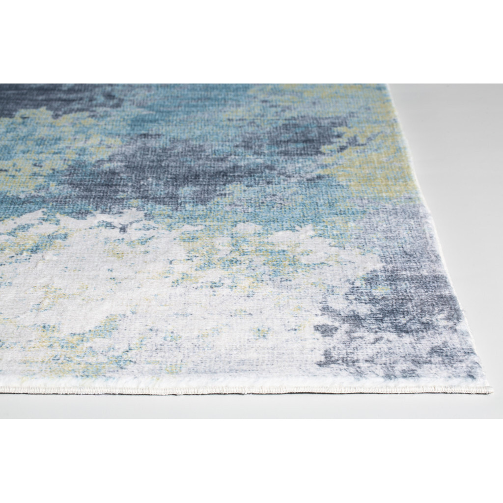5 x 8 Blue Yellow Abstract Sky Area Rug