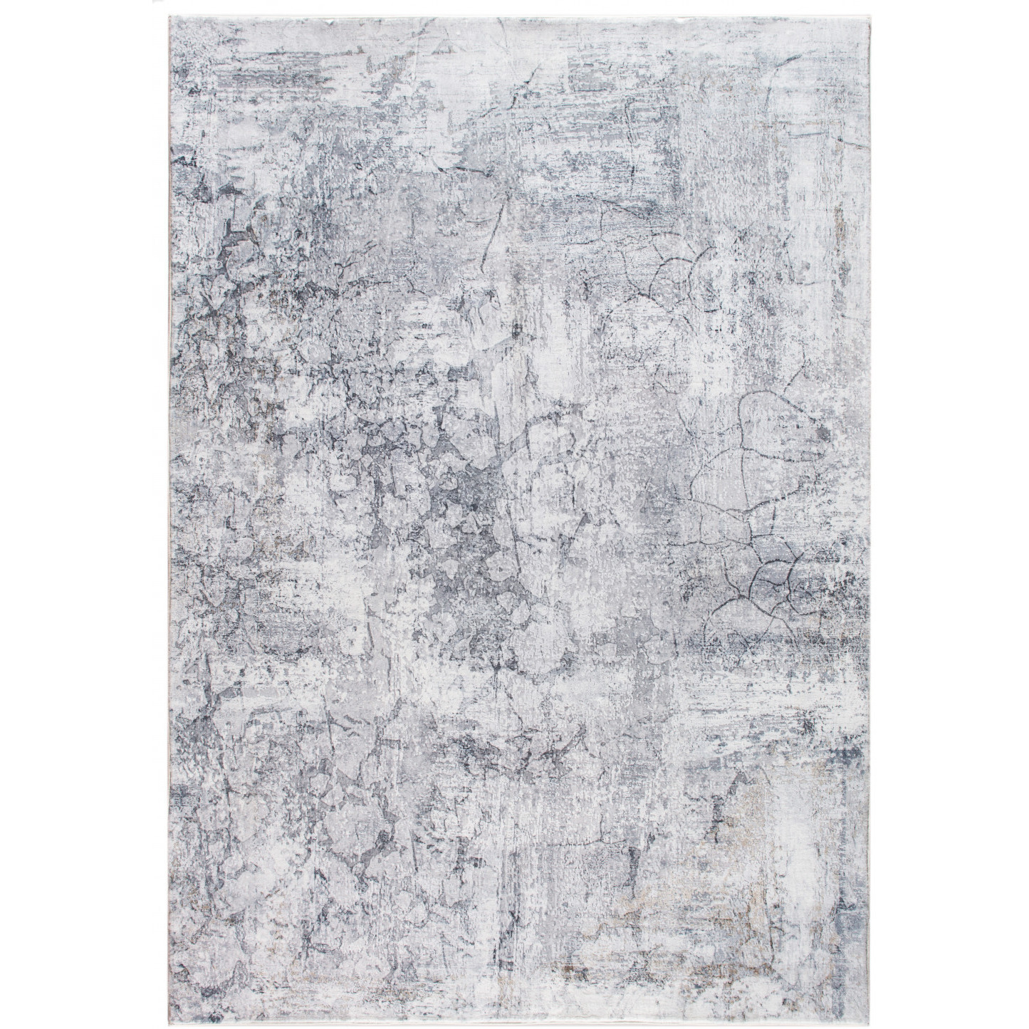 6 x 9 Gray Distressed Marble Area Rug