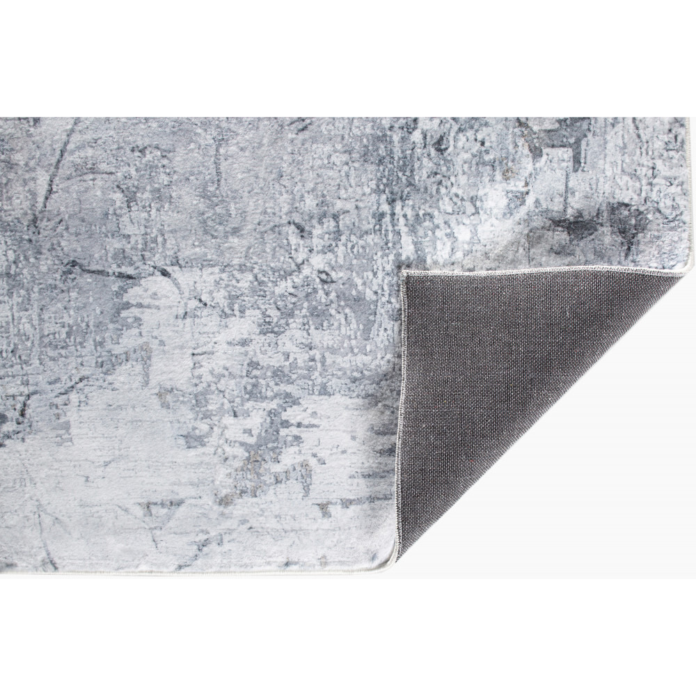 6 x 9 Gray Distressed Marble Area Rug