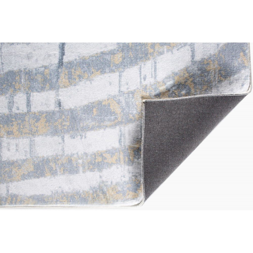 5 x 8 Gray Distressed Steps Abstract Area Rug