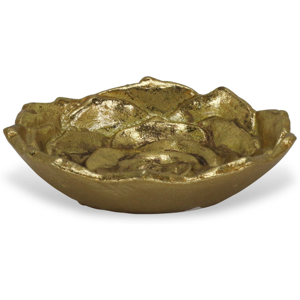 5" Gold Novelty Metal Handmade Tray