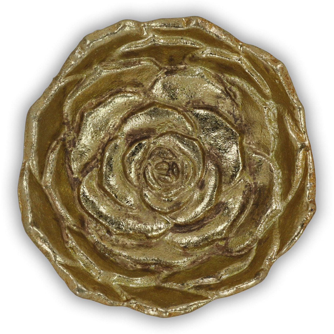 5" Gold Novelty Metal Handmade Tray