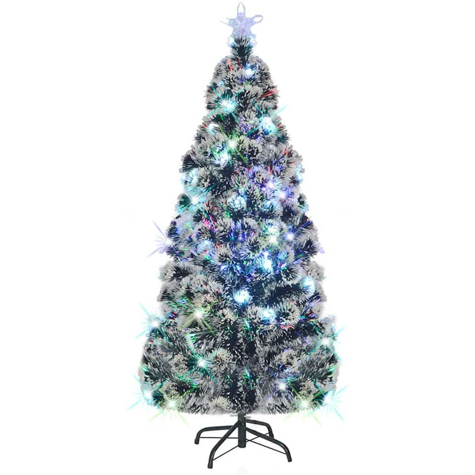 vidaXL Artificial Christmas Tree with Stand/LED 6 ft 220 Branches