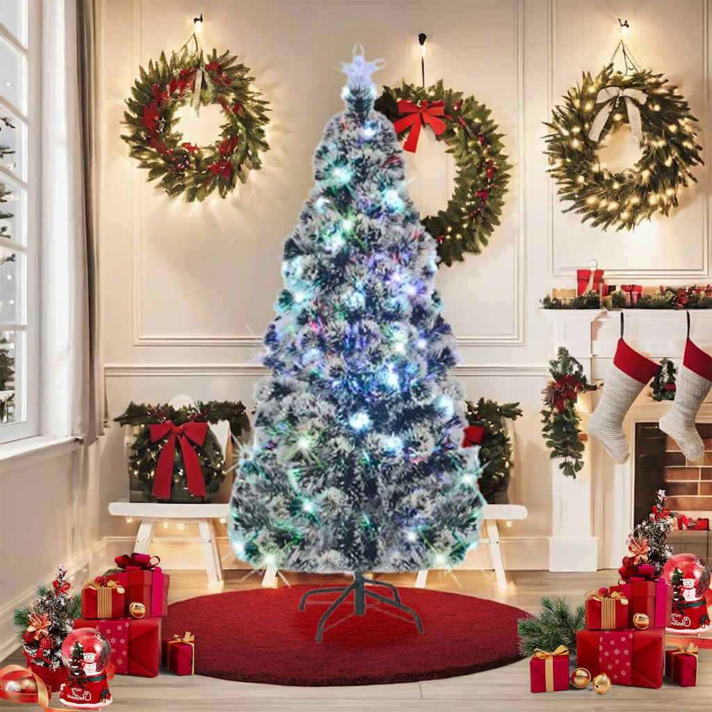 vidaXL Artificial Christmas Tree with Stand/LED 6 ft 220 Branches
