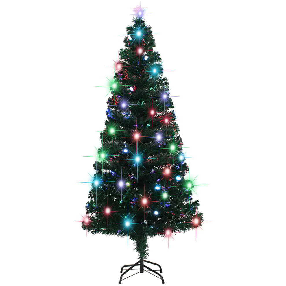 vidaXL Artificial Christmas Tree with Stand/LED 5 ft Fiber Optic
