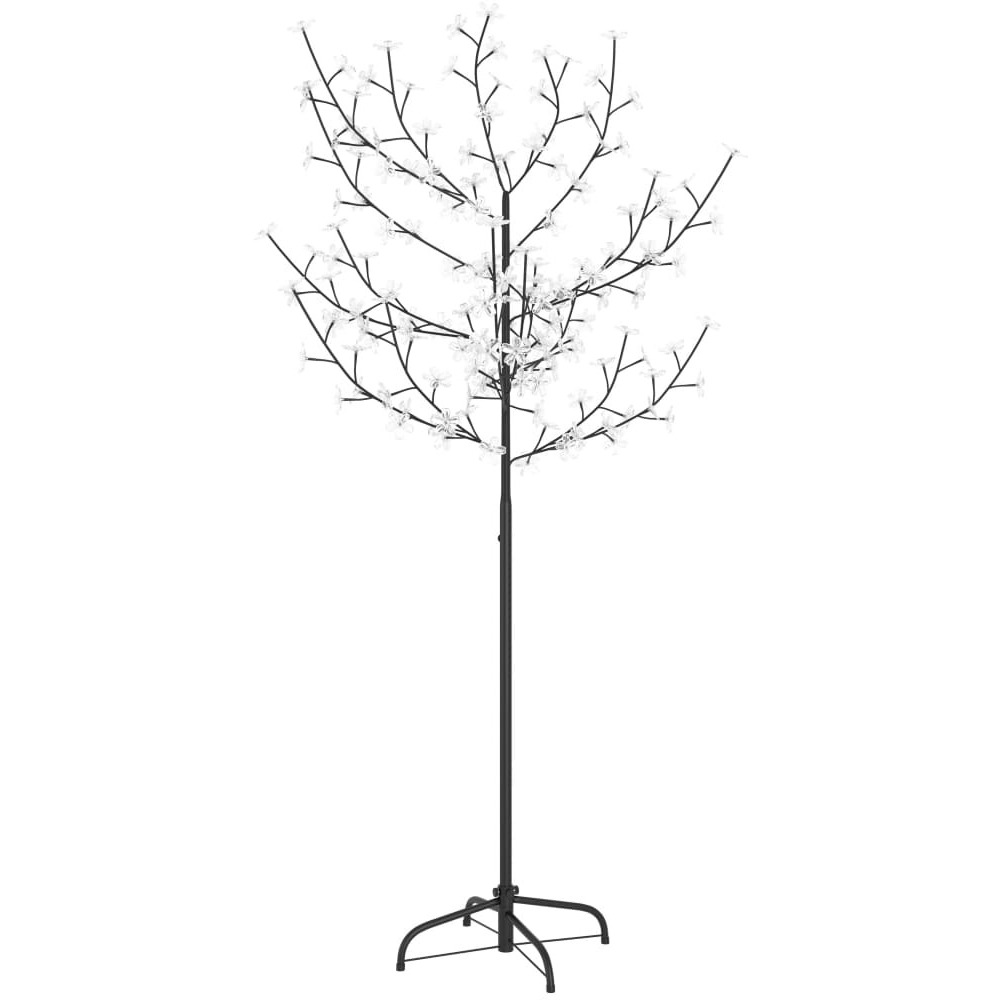 vidaXL Christmas Tree 120 LEDs Blue Light Cherry Blossom 5 ft