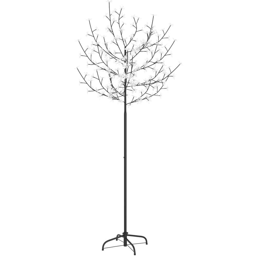 vidaXL Christmas Tree 200 LEDs Cold White Light Cherry Blossom 6 ft