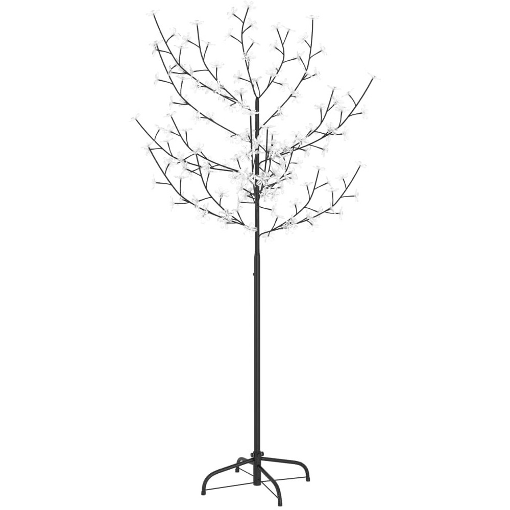 vidaXL Christmas Tree 120 LEDs Cold White Light Cherry Blossom 5 ft