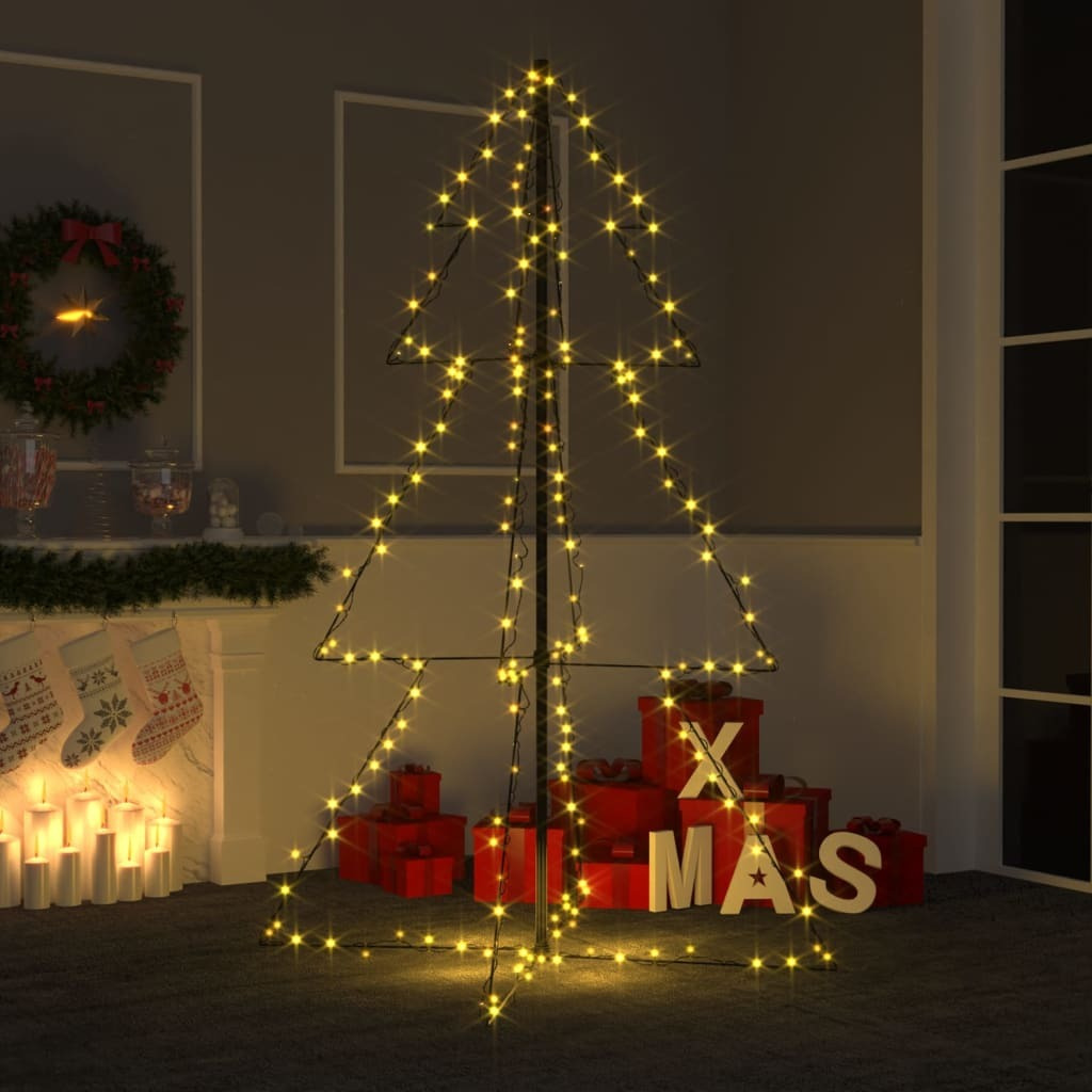vidaXL Christmas Cone Tree 200 LEDs Indoor and Outdoor 3x5 ft