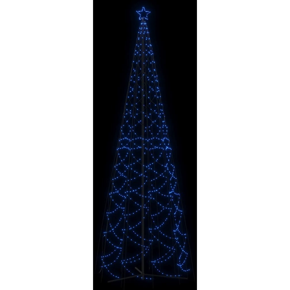 vidaXL Christmas Cone Tree Blue 1400 LEDs 5x16 ft
