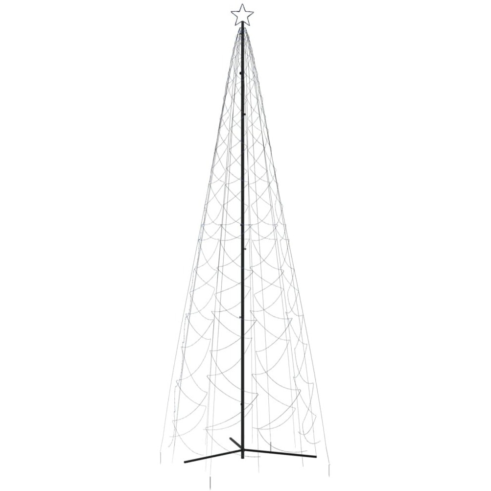 vidaXL Christmas Cone Tree Blue 1400 LEDs 5x16 ft