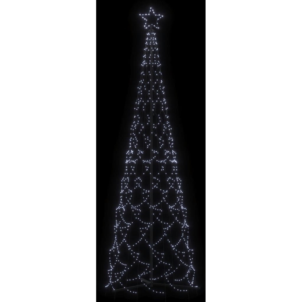 vidaXL Christmas Cone Tree Cold White 500 LEDs 3x10 ft