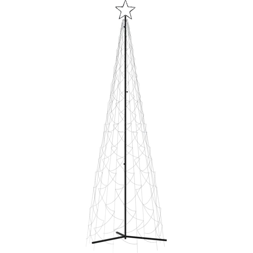 vidaXL Christmas Cone Tree Cold White 500 LEDs 3x10 ft