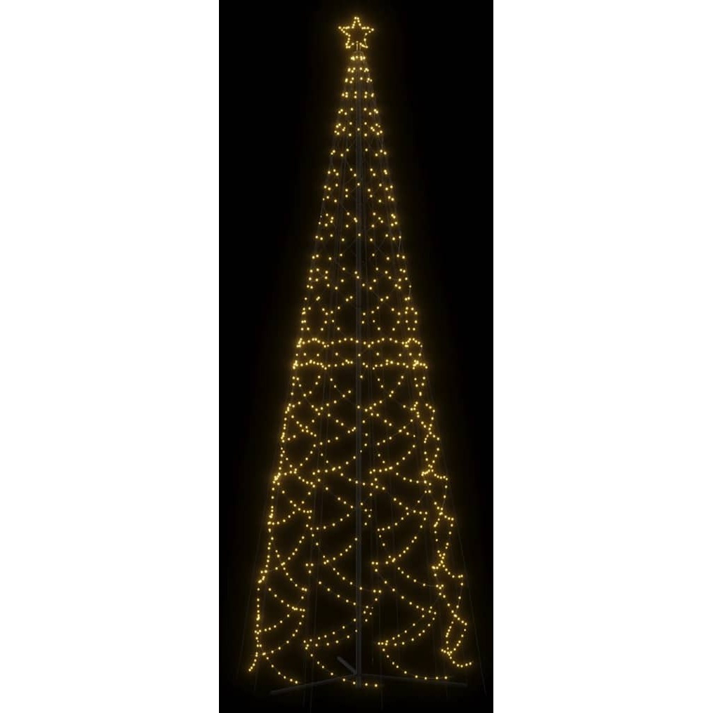 vidaXL Christmas Cone Tree Warm White 1400 LEDs 5x16 ft