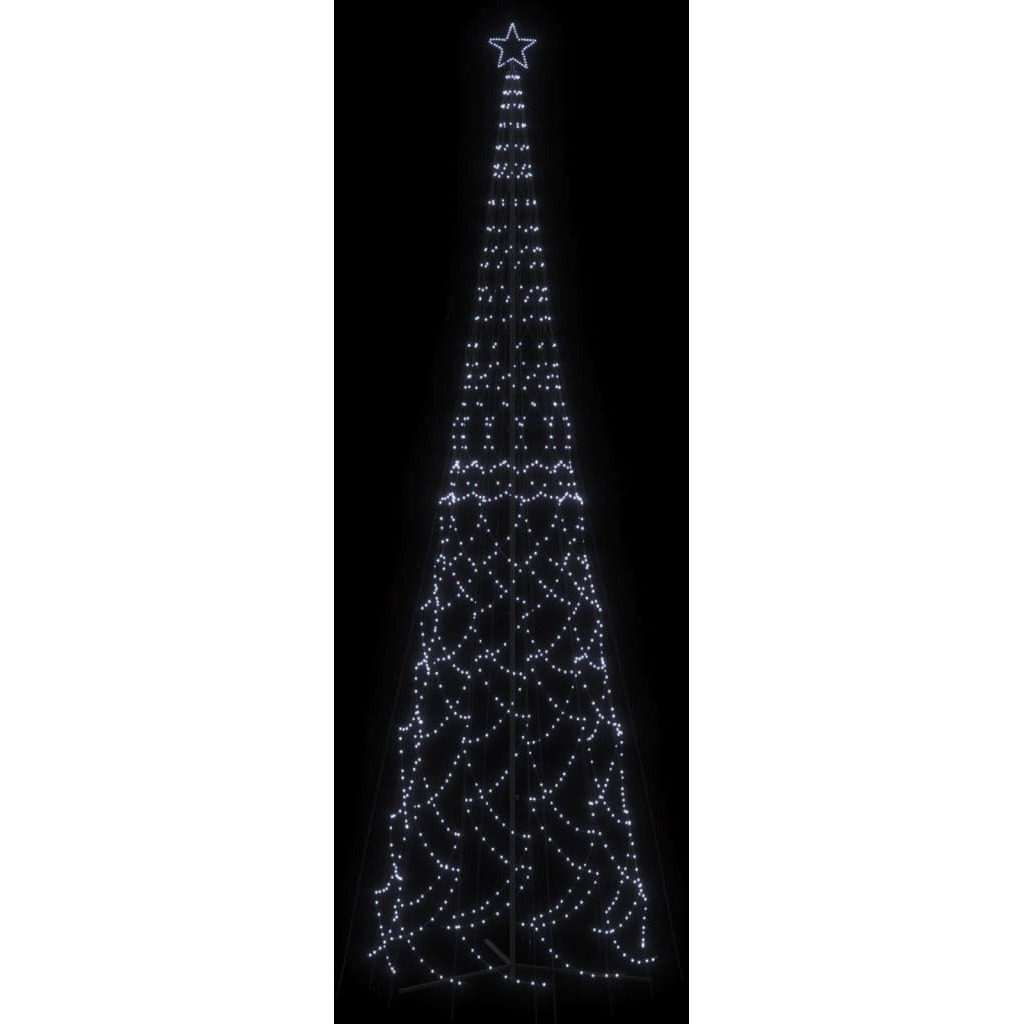 vidaXL Christmas Cone Tree Cold White 3000 LEDs 8x26 ft