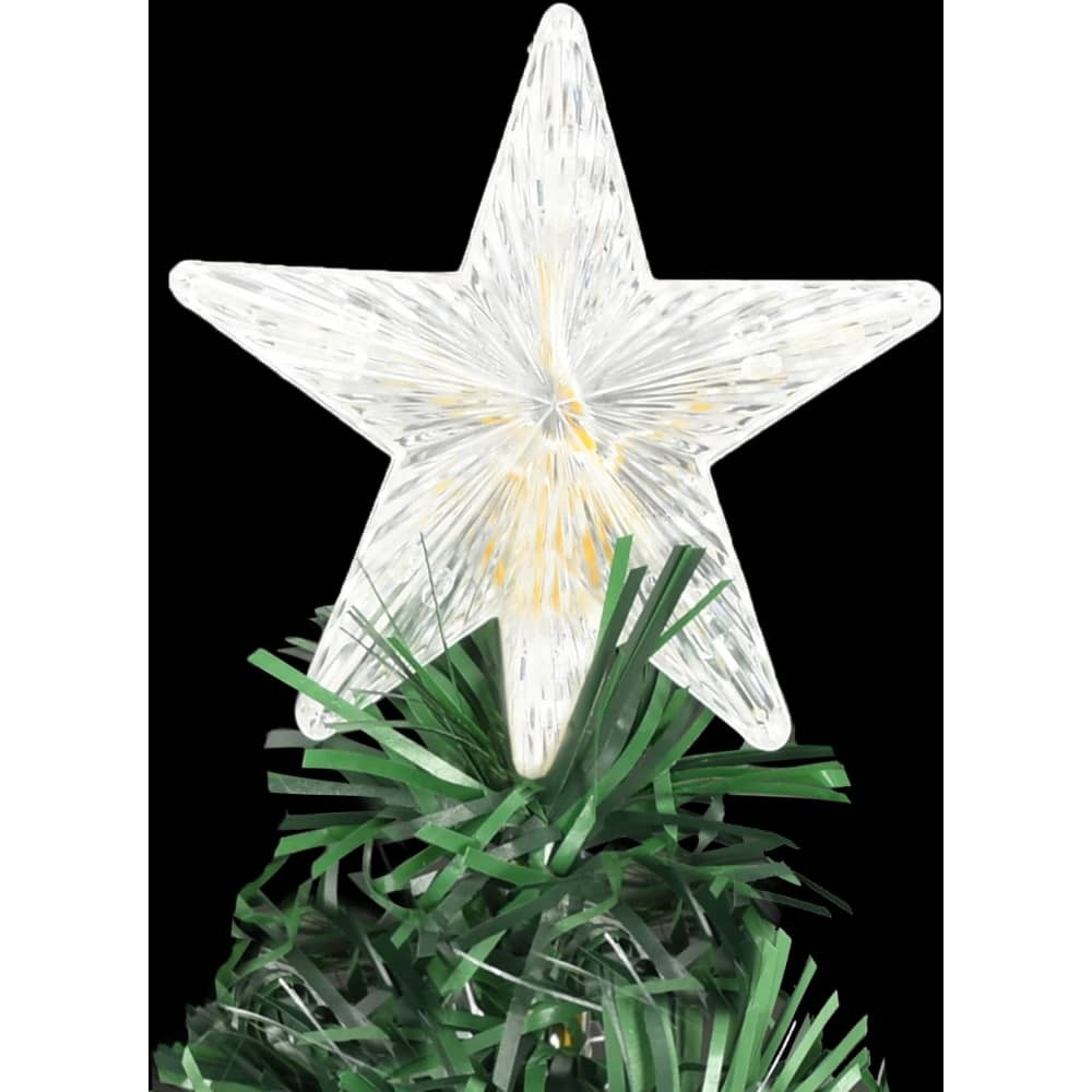 vidaXL Artificial Christmas Tree with Stand/LED 7 ft Fiber Optic