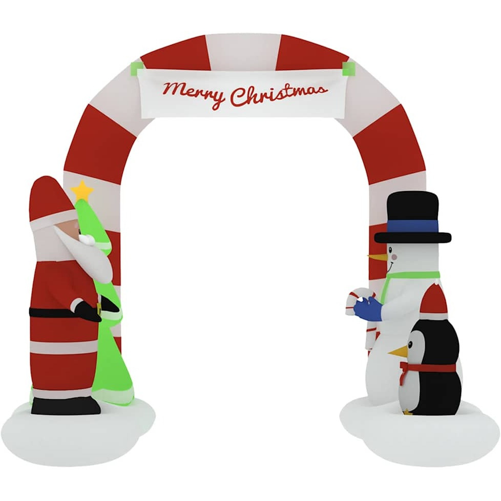 vidaXL Christmas Inflatable Santa & Snowman Arch Gate LED 102.4"